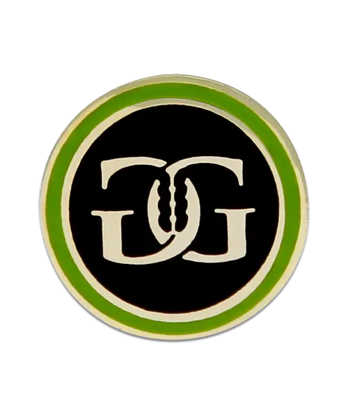 Pin, geprägt – Hartemaille „GG“