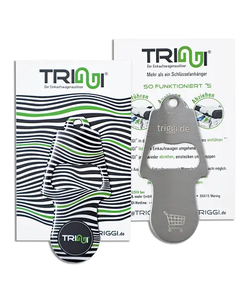 Einkaufswagenlöser TRIGGI®Öffner Modell TRo-001 „Zebra“ - Einkaufswagenchips bedrucken