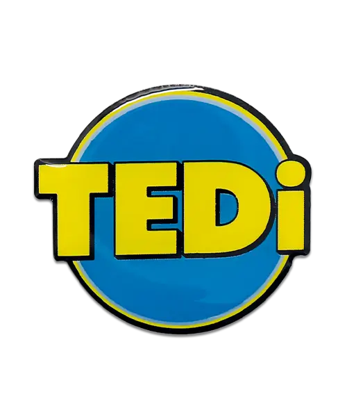 Pin, bedruckt im Siebdruck "TEDi" – Bild 2
