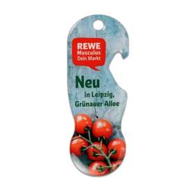 Einkaufswagenlöser TRIGGI® Original mit innenliegendem Flaschenöffner "REWE Musculus"