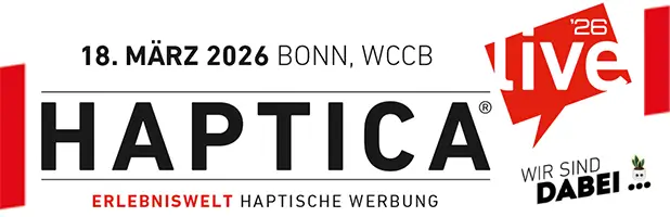 HAPTICA Live 2026 Erlebniswelt Haptische Werbung - Messe Bonn am 18. März 2026