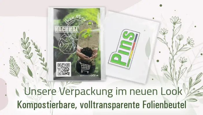 Nachhaltige Verpackung für Pins und Einkaufswagenlöser News Pins & mehr