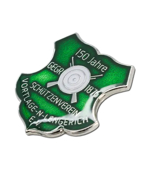 Pins, geprägt in Weichemaille "150 Jahre SV Vortlage"