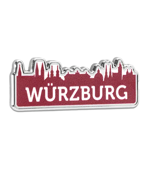 Pin, geprägt – Hartemaille und bedruckt „Würzburg“ Perspektive - Individuelle Pins mit Logo