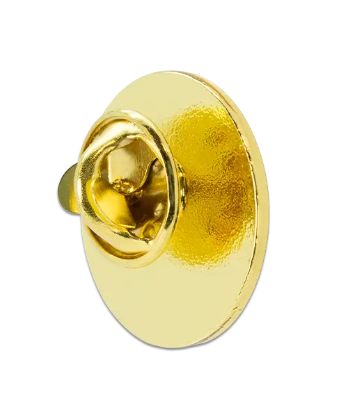 Pin, geprägt – Hartemaille und bedruckt „Musikverein Sülzbach“ - Individuelle Pins mit Logo Motiv - Rückseite