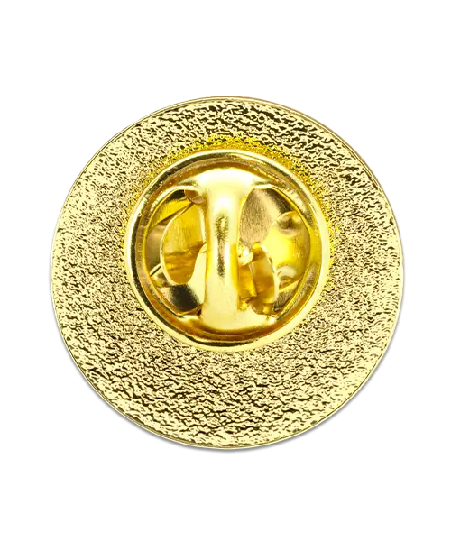 Pin, geprägt – Hartemaille und bedruckt „Musikverein Sülzbach“ - Individuelle Pins mit Logo Motiv - Rückseite