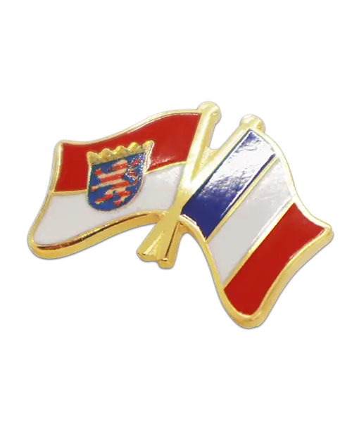 Pin Freundschaft, geprägt in Hartemaille Hessen Frankreich Vorderseite