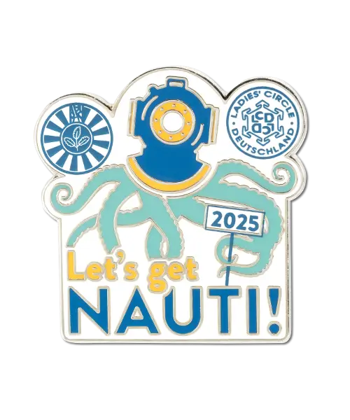 Pin, geprägt – Hartemaille „Let’s get NAUTI!“