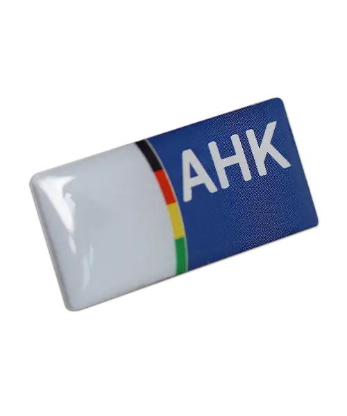 Pins Anstecker Offsetdruck AHK Rückseite