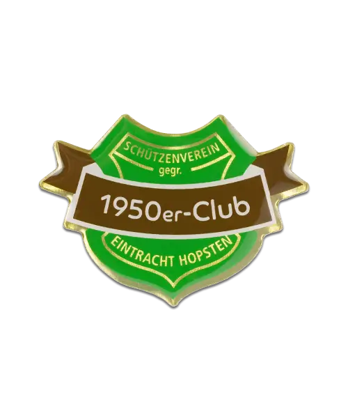 Pin, bedruckt im Siebdruck „Schützenverein Eintracht Hopsten“