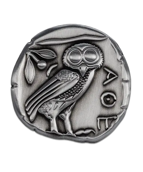 Pin im Spritzguss „Eulen Drachme“