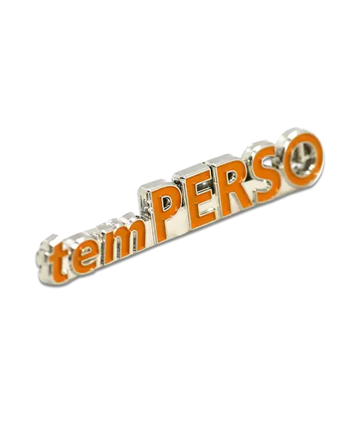 Pin im Spritzguss mit Weichemaille „temPERSO“ 3D-Ansicht