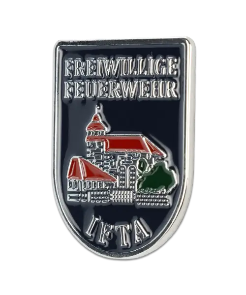 Pin, geprägt – Weichemaille „FFW Feuerwehr IFTA“ - Individuelle Pins mit Logo Motiv Werbeartikel