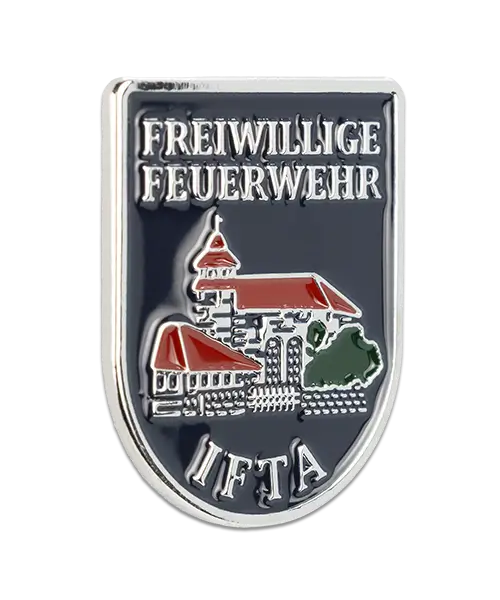 Pin, geprägt – Weichemaille „FFW Feuerwehr IFTA“ - Individuelle Pins mit Logo Motiv Werbeartikel