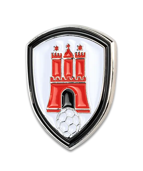 Pin, geprägt – Weichemaille „Hamburger Handball-Verband“