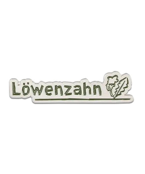 Pin, geprägt – Weichemaille „Löwenzahn Catering“
