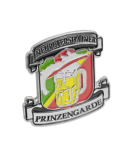 Pin, geprägt – Weichemaille „Neupetershainer Prinzengarde“