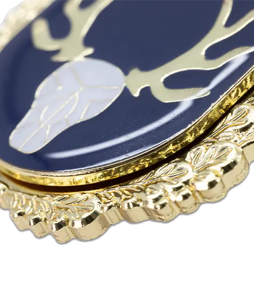 Pin auf Pin – Weichemaille „Sollingverein“ Individuelle Pins mit Logo Motiv Werbeartikel - goldfarben