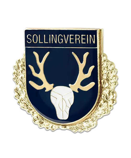 Pin auf Pin – Weichemaille „Sollingverein“ Individuelle Pins mit Logo Motiv Werbeartikel - goldfarben