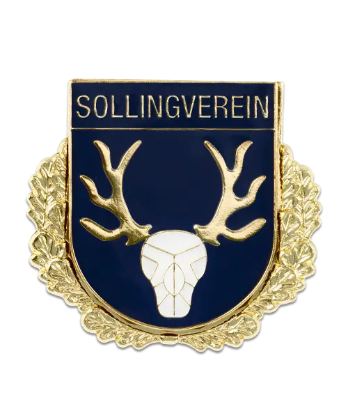 Pin auf Pin – Weichemaille „Sollingverein“ Individuelle Pins mit Logo Motiv Werbeartikel - goldfarben