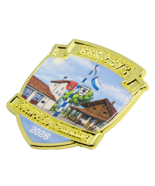 Pin, geprägt – Hartemaille und bedruckt „Festwoche Egmating“