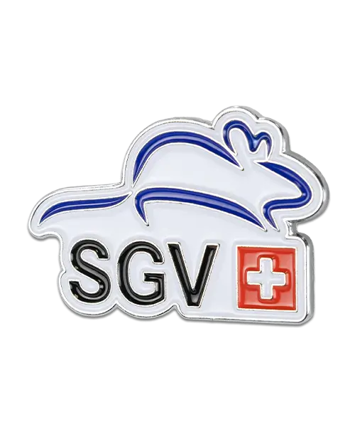 Pin, geprägt – Weichemaille „SGV“ - Perspektive - Individuelle Pins mit Logo