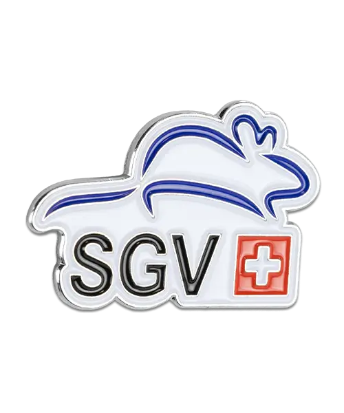 Pin, geprägt – Weichemaille „SGV“ - Perspektive - Individuelle Pins mit Logo