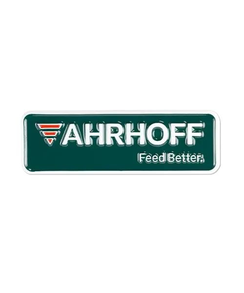 Pin, geprägt - Weichemaille "AHRHOFF Feed Better." – Bild 2