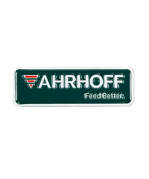 Pin, geprägt - Weichemaille "AHRHOFF Feed Better."