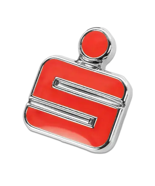 Pin, geprägt – Weichemaille „Sparkasse“ Individuelle Pins mit Logo Werbeartikel