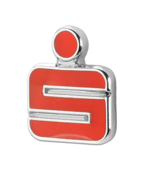 Pin, geprägt – Weichemaille „Sparkasse“ Individuelle Pins mit Logo Werbeartikel