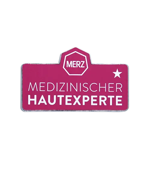 Pin Anstecknadeln, geprägt – Hartemaille „MERZ – Medizinischer Hautexperte“