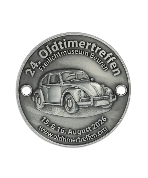Plakette, gegossen "24. Oldtimertreffen"