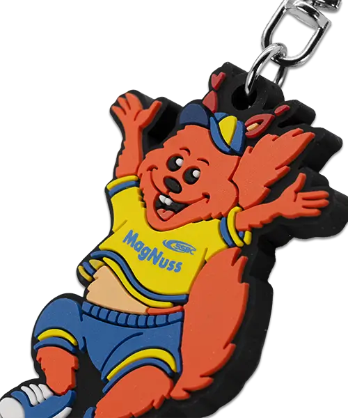 Schlüsselanhänger Weichgummi „MagNuss“ mit Ihrem Logo, Motiv oder Designvorlage