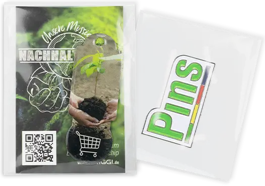 Kompostierbare, volltransparente Folienbeutel für Einkaufswagenlöser und Pins